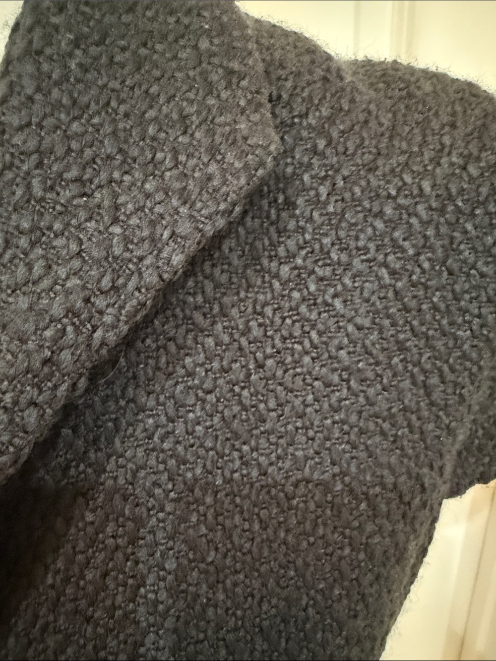 Coldwater Creek Black Short-Sleeve Textured Knit Blazer - Picture 3 of 4
